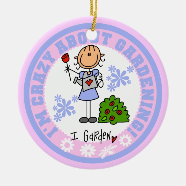 Crazy über Garening Keramikornament (Vorne)