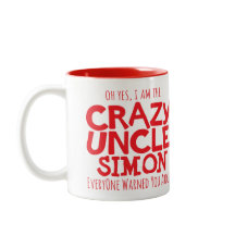 Crazy Uncle Warnungs-individuelle Name rote Tasse