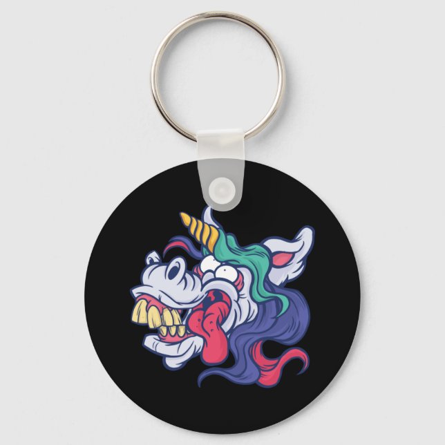 Crazy Unicorn Schlüsselanhänger (Vorderseite)