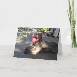 Crazy Vater Pitbull Vatertag Card Karte