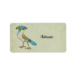 Crazy Vogel Adressaufkleber