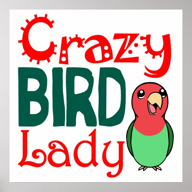Crazy-Vogelfrau Poster (Vorne)