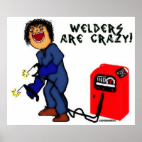 Crazy Welder Cartoon