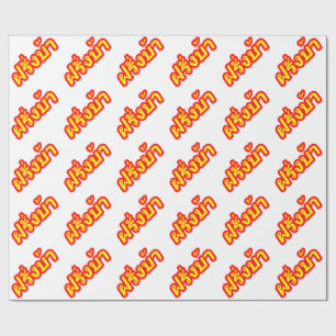 Crazy Westerner ♦ Farang Ba in thailändischer Spra Geschenkpapier