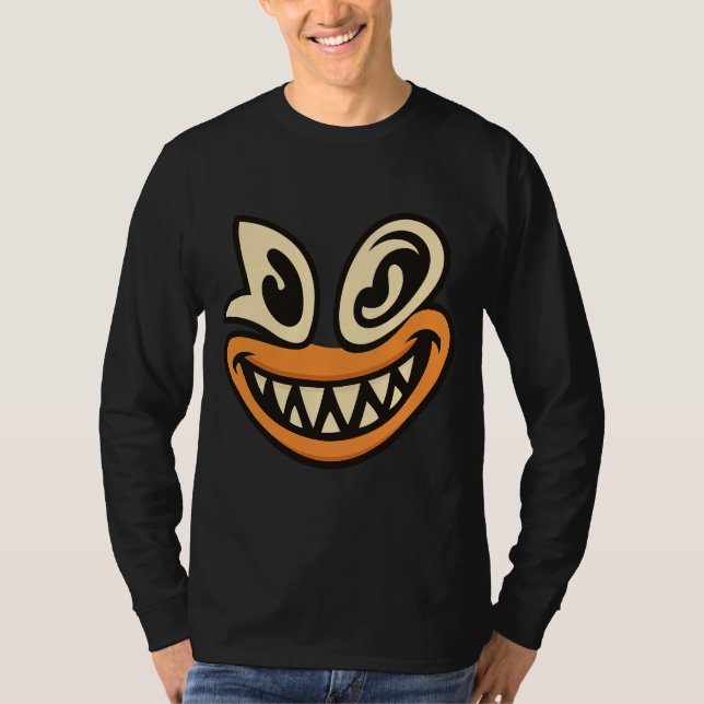 Crazy Wide-Smile Face – Unique Bold Graphic Tee (Vorderseite)