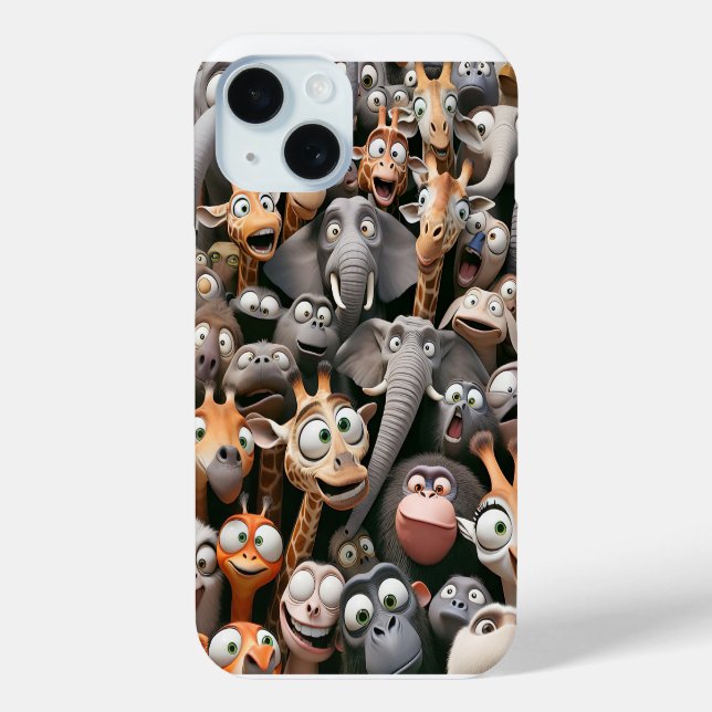 Crazy Wildlife Group Case-Mate iPhone Hülle (Rückseite)