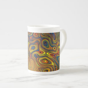 Crazy Wirbel Knochen China Tasse, abstraktes Desig Prozellantasse