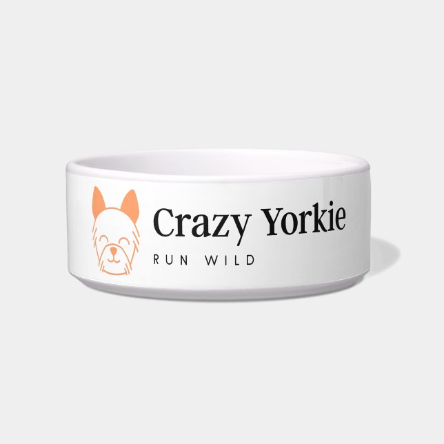 Crazy Yorkie Bowl Napf (Vorderseite)