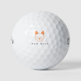 Crazy Yorkie Custom Callaway Golf Ball 3 Pack