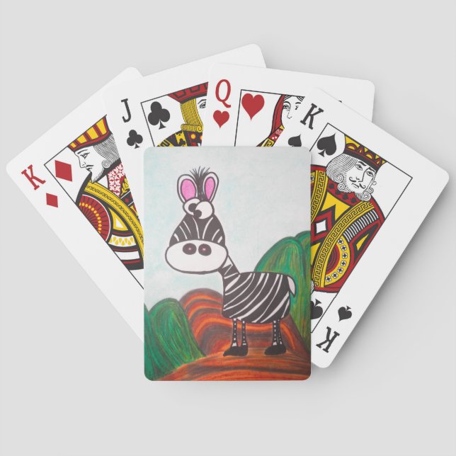 Crazy Zebra Poker cards Spielkarten (Rückseite)