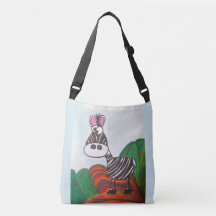 Crazy Zebra tote bag