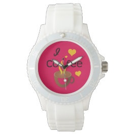 Crazydeal p602 I Liebe Kaffee Super phantastische  Armbanduhr
