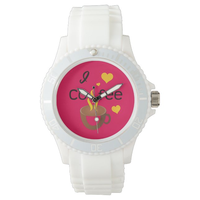 Crazydeal p602 I Liebe Kaffee Super phantastische  Armbanduhr (Vorderseite)