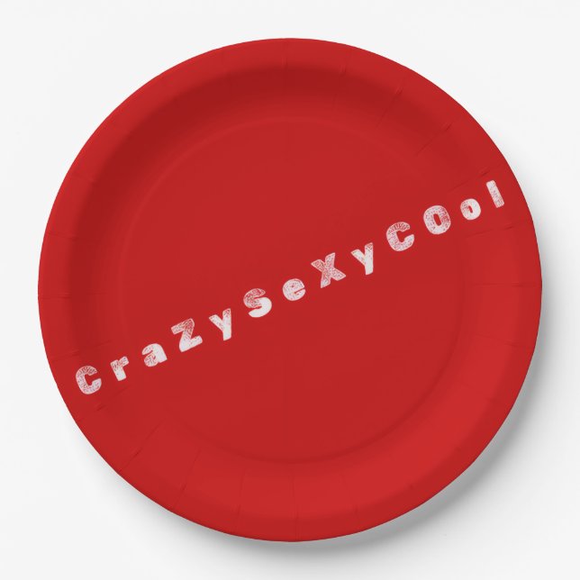 CrazySexyCool-Themen-Papierteller Pappteller (Vorderseite)