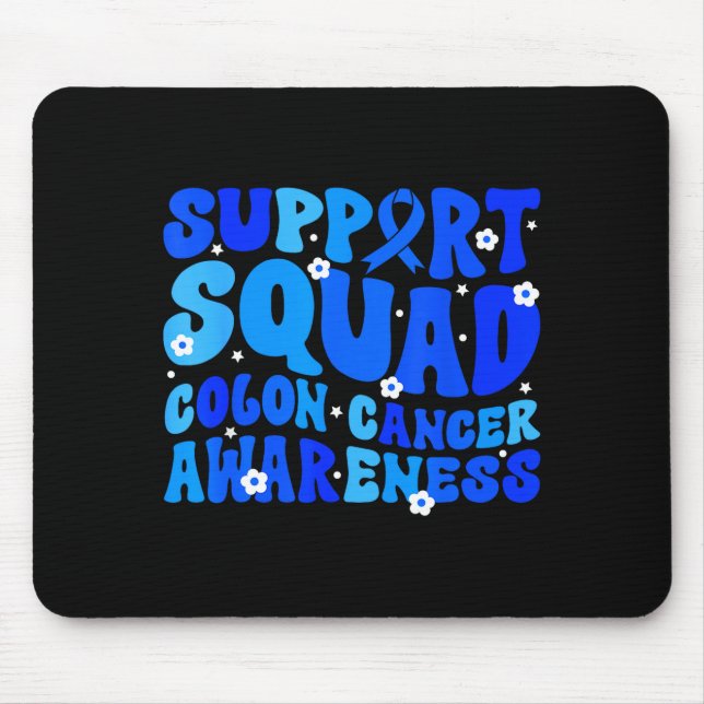Crc colon cancer awareness support squad blue mousepad (Vorne)