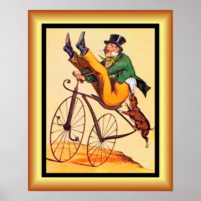 Cre Nom D’un Chien ~ La Velocipedomanie/ F.Sinnett Poster (Vorne)