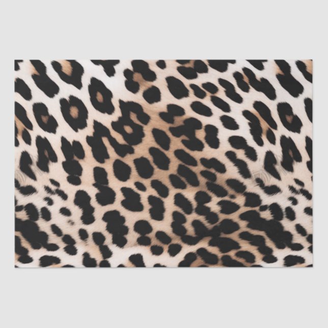 Cream Black Leopard Seidenpapier (Vorderseite)
