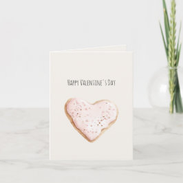 Cream Blush Pink Heart Valentine's Day Karte