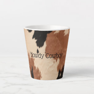 Cream Brown Cowhide Milchtasse