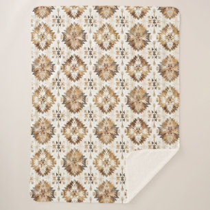 Cream Brown Native Tribal Sherpadecke