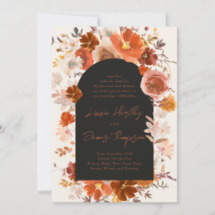 Cream Burnt Orange Botanische Botanische Botanisch Einladung