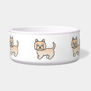 Cream Cairn Terrier Niedlich Cartoon Dog Napf