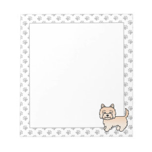Cream Cairn Terrier Niedlich Cartoon Dog Notizblock