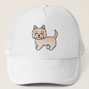 Cream Cairn Terrier Niedlich Cartoon Dog Truckerkappe