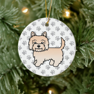 Cream Cairn Terrier Süßer Cartoon-Hund Keramik Ornament
