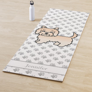 Cream Cairn Terrier Süßer Hund Mit Benutzerdefinie Yogamatte