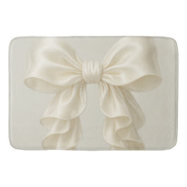 Cream Cascade Ruffle Bow Elegante Girly Badematte