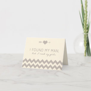 Cream & Champagne Zickzack Junior Bridesmaid Card Einladung