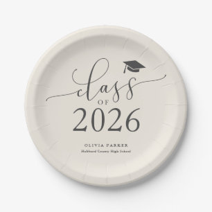 Cream Class of 2025 Graduation Party Pappteller