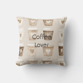 Cream Coffee Heart Cups   Kissen