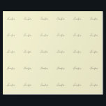 Cream color elegant modern minimalist plain name geschenkpapier<br><div class="desc">A perfect design that will work in business or in your private life. A simple,  minimalist,  perfect look. Just for you.</div>
