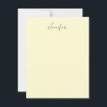 Cream color elegant modern minimalist plain name mitteilungskarte<br><div class="desc">A perfect design that will work in business or in your private life. A simple,  minimalist,  perfect look. Just for you.</div>