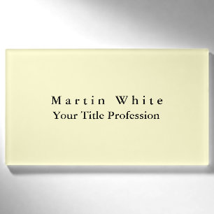 Cream Color Schlicht Elegante Beruflich Moderne Namenschild