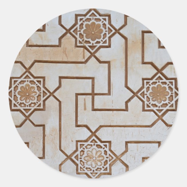 Cream Colored Arabesque Stickers (Vorderseite)