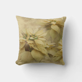Cream Colored Poinsettias Digitale Kunst Kissen