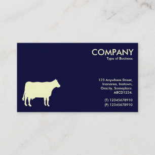 Cream Cow Symbol - Tiefe Marine 000033 Visitenkarte