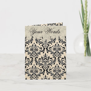 Cream Damask ~ Karte / Einladungen