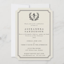 Cream Doctor of Osteopathic Medicine Abschluss Einladung