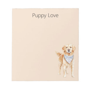 Cream Dog Puppy Liebe Notizblock