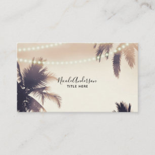 Cream Dream Palmen & Lichter Strand Glamour Visitenkarte