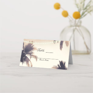 Cream Dream Palmen & Lichter Tisch Sitzplatz Platzkarte