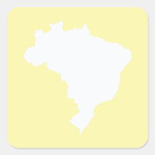 Cream Festive Brasilien in Emporio Moffa Quadratischer Aufkleber