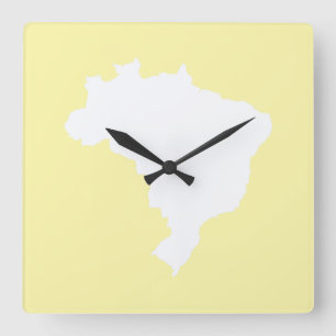 Cream Festive Brazil at Emporio Moffa Quadratische Wanduhr
