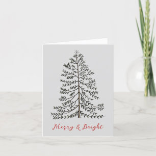 Cream Festive Frohe Weihnachten Winterbaum