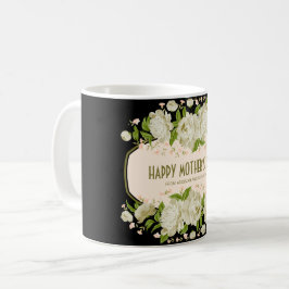 Cream Floral Happy Mother's Day Tasse