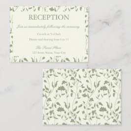 Cream Floral Hochzeitskarte Begleitkarte